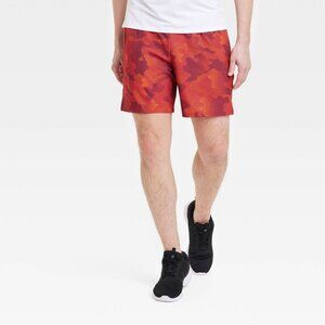All in Motion Men's Sport Shorts 7", Camo Red, Size XXL, NWT